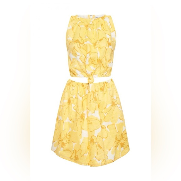 Faithfull the Brand Enditha Cutout Mini Dress, Willa Floral Print, Size 2 NWT - Picture 4 of 15